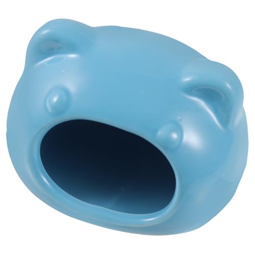 POPETPOP Hamsterkäfig Versteck Bett für Hamstervilla Hamsternest Rosa nagerhaus pet Bed Chinchillahaus Hamster Schlafplatz badewannenarmatur Eichhörnchenhaus Haustiernest Keramik Sky-Blue von POPETPOP