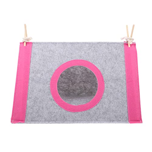POPETPOP Hamsternest Liner Hamsterversteck Rennmaus Bausatz fangen Heu kanninchenhäuser kaninchenhäuser haustierzelt Hamsterhaus kuschelhöhle Meerschweinchen Zelt Hamsterbett Filzstoff Rosa von POPETPOP