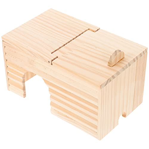 POPETPOP Holz Hamster Shelter Gemütliches Nest für Haustiere Sicher Schlafen Reichlich Versorgung POPETPOP Holz Hamster Shelter Gemütliches Nest für Haustiere Sicher Schlafen Reichlich Versorgung von POPETPOP