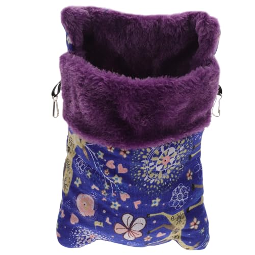 POPETPOP Lovely Deer Pattern Pet Schlafsack Für Hamster Baumwollbett Warmes Nest Für Kleintiere Für Eichhörnchen Und Zuckerglider Mit Clips Zur Sicheren Befestigung von POPETPOP