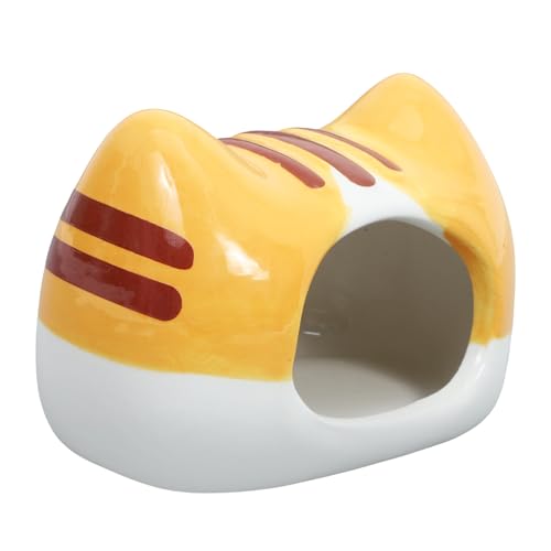 POPETPOP Ceramic Hamster Hideout Katzenform Langlebiges Keramik-hamsterhaus Für Zwerghamster Meerschweinchen Und Mäuse Sicherer Schlafplatz Mit Dekorativem Design Und Einfacher Pflege POPETPOP Ceramic Hamster Hideout Katzenform Langlebiges Keramik-hamsterhaus Für Zwerghamster Meerschweinchen Und Mäuse Sicherer Schlafplatz Mit Dekorativem Design Und Einfacher Pflege von POPETPOP