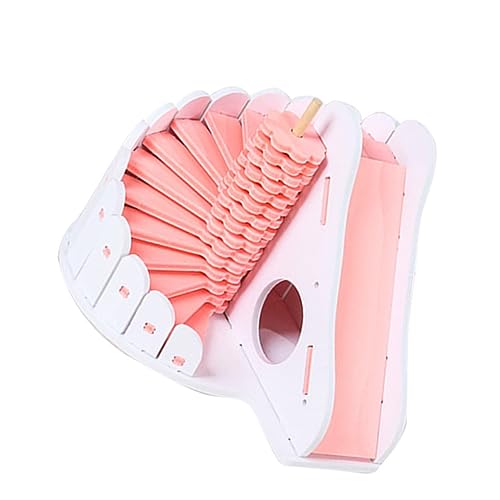 POPETPOP Hamster Spielhaus Mit Rundrutsche Holz Nest Für Kleine Haustiere Rosa Für Spiel Und Ruhe Atmungsaktiv Und Leicht Zu Reinigen Sicher Und Langlebig von POPETPOP