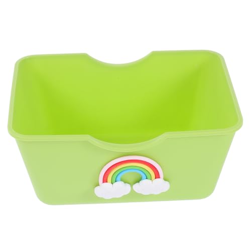 POPETPOP Erhöhter Hamster-badebereich Grünem Regenbogen-Design Für Kleintier-toiletten Hamsterverstecke Und Chinchilla-sandbäder Leicht Zu Reinigen Und Komfortabel Für Ihre Kleinen von POPETPOP
