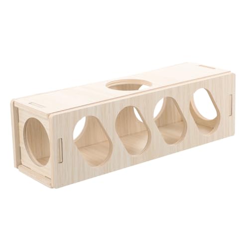 POPETPOP Kleintier Tunnel Hideout Aus Holz Für Hamster Meerschweinchen Kleine Nager Geräumige Struktur Leicht Zu Reinigen Fördert Spiel Und Entdeckung Für Hamster Und Mäuse POPETPOP Kleintier Tunnel Hideout Aus Holz Für Hamster Meerschweinchen Kleine Nager Geräumige Struktur Leicht Zu Reinigen Fördert Spiel Und Entdeckung Für Hamster Und Mäuse von POPETPOP