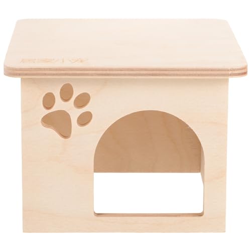 POPETPOP Hölzernes Hamsterversteckhaus Chinchilla-mäuse-spielhaus Gemütliches Zwerghamster-holzhaus Ruhe- Und Spielplätze Dekorativ Für Hamster von POPETPOP