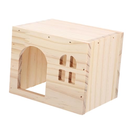 POPETPOP Elegantes Meerschweinchenversteck Aus Holz Hamsterhaus Mit Rampe Multifunktional Und Stilvoll von POPETPOP