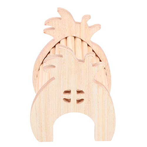 POPETPOP Stilvolles Hamster-unterschlupf-Spielzeug Aus Holz Für Haustiere Sicheres Leicht Zu Reinigendes Haustier-spielhaus POPETPOP Stilvolles Hamster-unterschlupf-Spielzeug Aus Holz Für Haustiere Sicheres Leicht Zu Reinigendes Haustier-spielhaus von POPETPOP