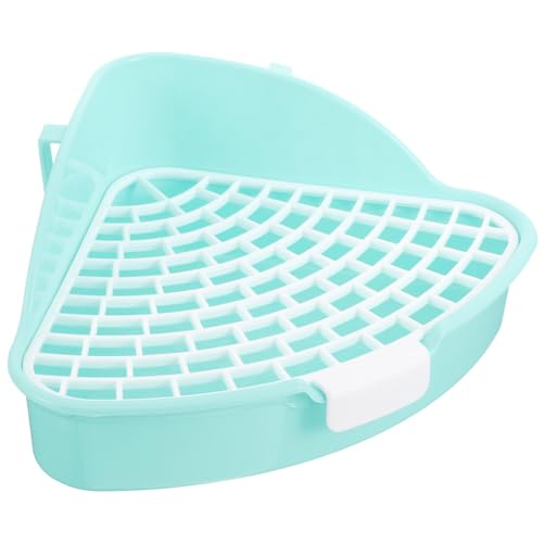 POPETPOP Katzenstreu Ecken-Toilette Für Kleine Tiere Dreieckige Litter Box Für Kaninchen Und Chinchillas Leicht Zu Reinigen Mit Spritzschutz Platzsparend - Für Zuhause von POPETPOP