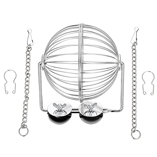 POPETPOP Hasengrasständer Heu Hund Futterspender Tragen Puzzle Schweine Meerschweinchen Kaninchen Für Kleintiere Rattan Käfig Weiden Schüssel Rostfreier Stahl Silver von POPETPOP