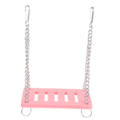 POPETPOP Haushamster Plüsch Hamsterhaus Hamsterdekorationen für den Käfig Futter Hamsterspielzeug hamsterbett Hamster pet Bed Schaukel für Haustiere Schaukelspielzeughamster Rosa von POPETPOP