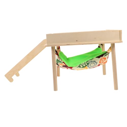 POPETPOP Hängebett Für Meerschweinchen Versteck-Set Aus Holz Mit Leiter Für Tiere Bequemes Bezauberndes Hamster-zubehör von POPETPOP