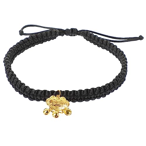POPETPOP Dekoratives Hundehalsband Mit Goldenem Schloss Und Glöckchen Haustierhalsband Halskette Für Kätzchen Und Welpen von POPETPOP
