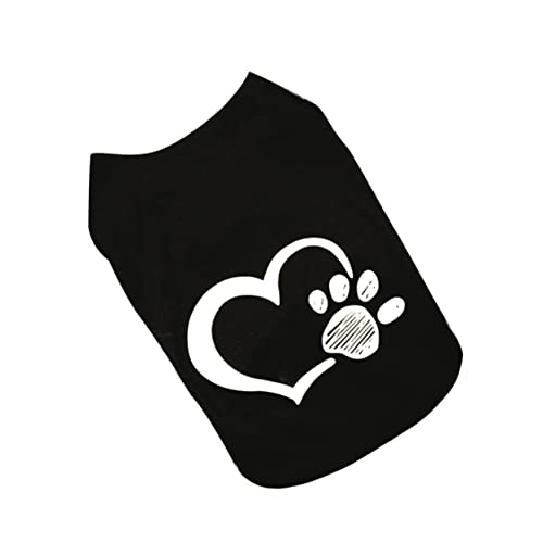 POPETPOP Hundebekleidung Herzfußabdruck Weste Für Frühlings Und Sommeraktivitäten Bequeme Hundeweste Schwarz Für Hochzeiten Und Besondere Anlässe POPETPOP Hundebekleidung Herzfußabdruck Weste Für Frühlings Und Sommeraktivitäten Bequeme Hundeweste Schwarz Für Hochzeiten Und Besondere Anlässe von POPETPOP