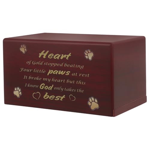 POPETPOP Holzurne Für Haustiere Langlebige Tierurnen Für Hund Und Katze Gedenkbox Für Tierasche Erinnerungsstück Für Geliebte Rotbraun Robust Und POPETPOP Holzurne Für Haustiere Langlebige Tierurnen Für Hund Und Katze Gedenkbox Für Tierasche Erinnerungsstück Für Geliebte Rotbraun Robust Und von POPETPOP