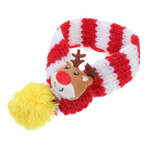 POPETPOP Und Katze Weihnachtsschal Kleidung Gestricktes Haustier Accessoire von POPETPOP