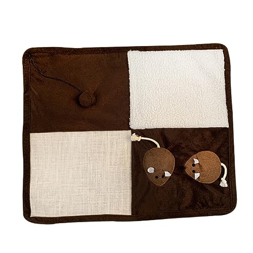 POPETPOP Supplies Katzenmatte Weiche Schleifmatte Quadratische Schlafunterlage Lustiges Kratzbrett Katzenkratzbrett von POPETPOP