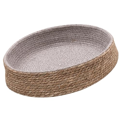 POPETPOP Haustierbett Aus Rattan Häschen-bettwäsche-Nest Katze Hund Schlafbett Versteckhütte Für Meerschweinchen Rattanbett Für Katzen Katzenbett Schlafendes Nest Grasweide Katzenhausbett von POPETPOP