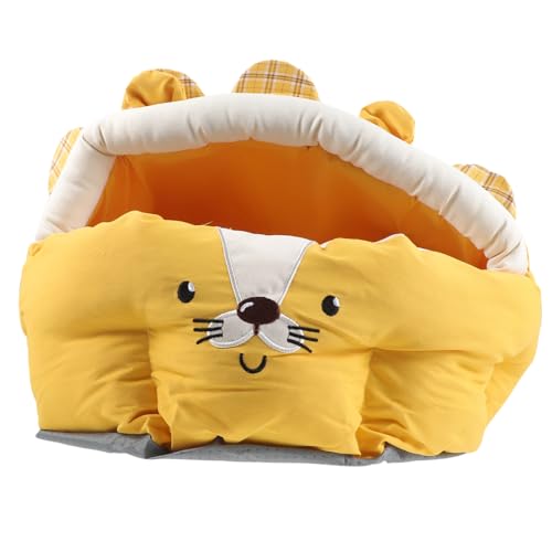 POPETPOP Haustierbett Katzenzeltbett Schlafzubehör für Haustiere Haustier-Schlafbett Katzenspielzeug pet Bed Dog beds Tierruheversorgung Katzennest aus Baumwolle kurzer Plüsch Orange POPETPOP Haustierbett Katzenzeltbett Schlafzubehör für Haustiere Haustier-Schlafbett Katzenspielzeug pet Bed Dog beds Tierruheversorgung Katzennest aus Baumwolle kurzer Plüsch Orange von POPETPOP