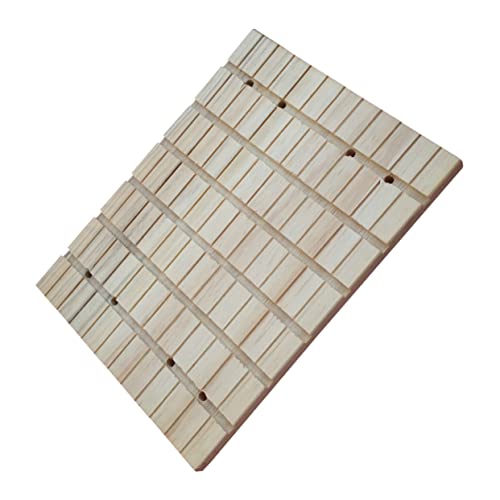 POPETPOP Kratzbrett Für Kleintiere Aus Natürlichem Holz Für Hamster Und Kleine Nagetiere Mit Ergonomischen Rillen Für Effektives Kratzen Und Langlebigem Design Für Einsatz Im Käfig von POPETPOP
