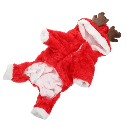 POPETPOP Verdickte Hunde-wärmekleidung Elchwelpen-elch-Kapuzenpullover Hundekleidung Bequeme Wärme Haustierkleidung Hunde-weihnachtsoutfit von POPETPOP
