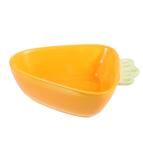 POPETPOP Haustiernapf Hasenohren Hund Karikatur Cartoon Tischspiegel belaubt tierfutterbehälter pet Feeder Kuscheltier Hamster Kleiner Futterautomat Futterspender für Ratten Keramik von POPETPOP