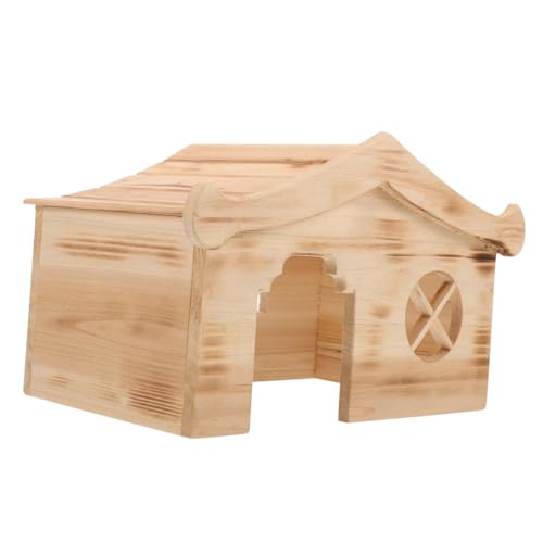 POPETPOP Holz Hamsterhaus Zartes Eichhörnchenversteck Für Meerschweinchen Und Andere Kleintiere Dekoratives Und Schlaf Und Spielhaus Aus Robustem Holz Für Käfige von POPETPOP