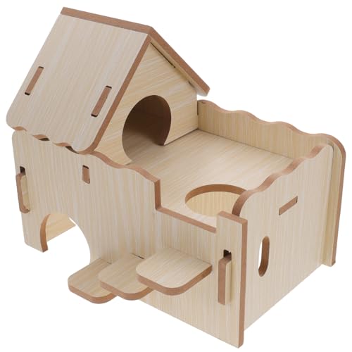 POPETPOP Bemalte Hölzerne Meerschweinchenhaus-Aufkleber Hamster-meerschweinchenbett Haustierkäfig-Spielzeug Kleintier-lebensraum POPETPOP Bemalte Hölzerne Meerschweinchenhaus-Aufkleber Hamster-meerschweinchenbett Haustierkäfig-Spielzeug Kleintier-lebensraum von POPETPOP