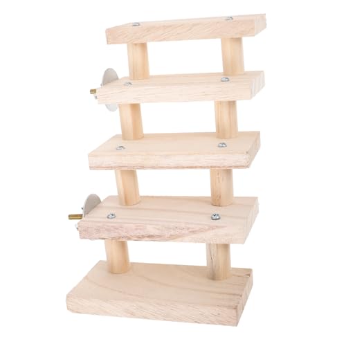 POPETPOP Holzleiter Spielzeug Für Kleintiere Sicheres Klettergerüst Für Hamster Meerschweinchen Chinchillas Robust Und Pflegeleicht Fördert Balance Und Koordination Für Nagerkäfige von POPETPOP