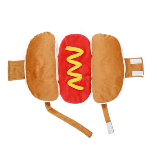 POPETPOP Hot Dog Katzenkostüm, lustige Haustierkostüme, pelzige Haustierkleidung, Hund Cosplay, lustiges Kostüm Kleidung für kleine bis große Hunde, Welpen, Hotdog-Haustierkostüm POPETPOP Hot Dog Katzenkostüm, lustige Haustierkostüme, pelzige Haustierkleidung, Hund Cosplay, lustiges Kostüm Kleidung für kleine bis große Hunde, Welpen, Hotdog-Haustierkostüm von POPETPOP