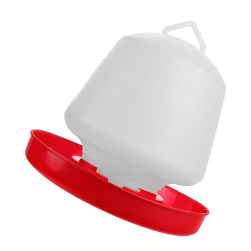 POPETPOP Hühnertrog Geflügel Hühnerfütterungstrog Futterspender Essen Für Wasser Hühnerregal Vogelfütterer Tauben Fütterungsboxen Taubenfuttertrog Hühnerfutter Kükenfutter-Set Weiß Plastik von POPETPOP