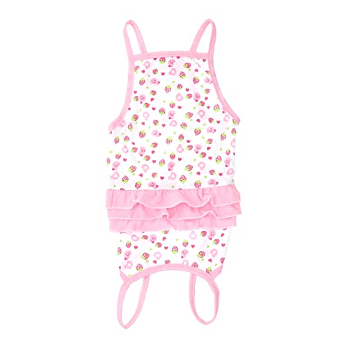 POPETPOP Hund Klammerrock Dackel Hundekostüme Hundehandtuch Tutu-Kleid für Hunde Haustierhund Baumwoll putztuch hundekleidung Dog Clothes Haustierkleidung Haustier-Shirts Welpenrock Rosa von POPETPOP