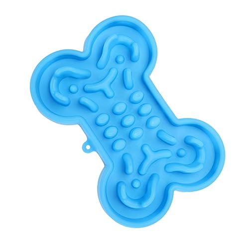 POPETPOP Hundeschüssel Aus Silikon Für Langsames Fressen Anti-schlingendes Design Klein Blau Sicheres Und Leicht Zu Reinigendes Futternapf Für Hunde Und Welpen von POPETPOP