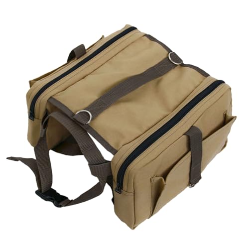 POPETPOP Pet Dog Rucksack Für Outdoor Verstellbare wasserdichte Tragetasche Für Reisen Camping Und Wandern Für Kleine Hunde Khaki Farbton von POPETPOP