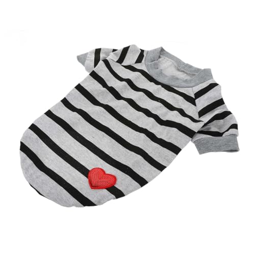 POPETPOP Puppy Shirts Atmungsaktive Hundekleidung Für Kleine Hunde Bequeme Gestreifte T-Shirts Aus Xs Für Frühling Und Sommer POPETPOP Puppy Shirts Atmungsaktive Hundekleidung Für Kleine Hunde Bequeme Gestreifte T-Shirts Aus Xs Für Frühling Und Sommer von POPETPOP