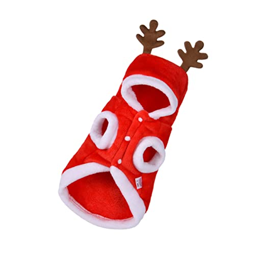 POPETPOP Hundekleidung Hunde-Outfit Haustier Windhundmantel Dackel Hundebad Hündchen Hundemäntel Welpe für Hunde Weihnachtspullover Weihnachts Pyjama Party-Hundetuch Hund Weihnachtstuch rot von POPETPOP