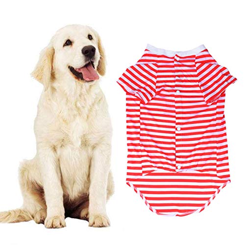 POPETPOP Übergroße Hundeweste Atmungsaktives Hunde-t-Shirt Aus Baumwolle Rot Für Mittelgroße Bis Große Hunde Größe L POPETPOP Übergroße Hundeweste Atmungsaktives Hunde-t-Shirt Aus Baumwolle Rot Für Mittelgroße Bis Große Hunde Größe L von POPETPOP
