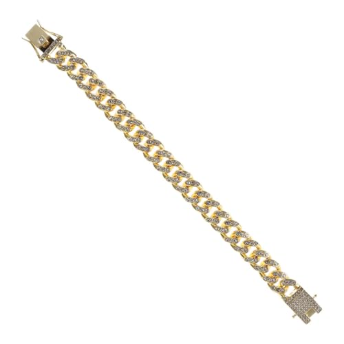 POPETPOP Hundekette Goldkette Hundehalsband Haustierhalsband Halskette Metallkette Haustierdekoration von POPETPOP