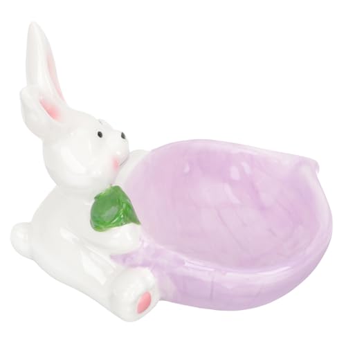 POPETPOP Kerntyp Keramik Katzenfutter Und Wassernapf Mit Rutschfester Unterlage Für Katzen Und Kleine Hunde Niedlichen Hasen-Design von POPETPOP