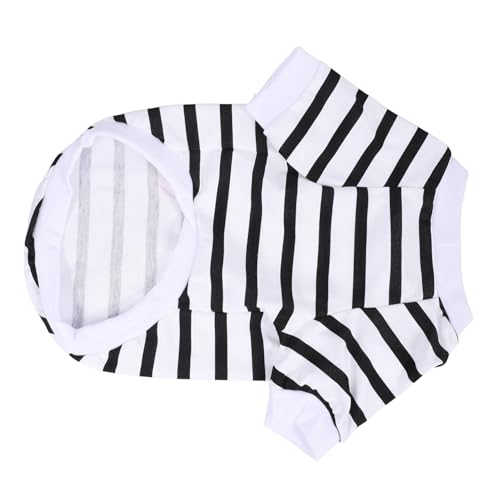 POPETPOP Pet Shirt Für Hunde Und Katzen Gestreiftes T-Shirt Für Welpen Leichte Atmungsaktive Baumwollkleidung Für Sommer Und Strand POPETPOP Pet Shirt Für Hunde Und Katzen Gestreiftes T-Shirt Für Welpen Leichte Atmungsaktive Baumwollkleidung Für Sommer Und Strand von POPETPOP