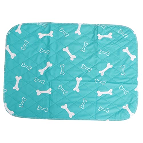 POPETPOP Bone Printed Pet Training Pads Wasserabsorbierende rutschfeste Toilettenunterlage Für Hunde Grün s Waschbar Und Komfortabel Für Haustiere von POPETPOP