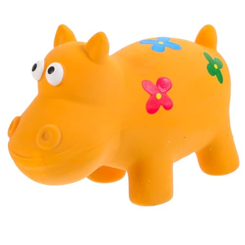 POPETPOP Cartoon-Hippo Kauspielzeug Für Hunde Squeaky Spielzeug Für Interaktives Outdoor-Spielzeug Zahnpflege Und Kauverhaltens Strapazierfähig Und Langlebig von POPETPOP