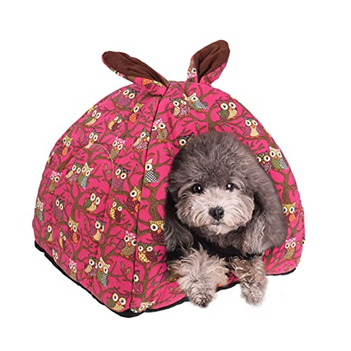 POPETPOP Warmes Schlafzelt Für Haustiere Hundehütte Bettmatte Weich Für Und Mittelgroße Hunde Und Katzen Eule Rose Rot Pflegeleicht Heimtierbedarf POPETPOP Warmes Schlafzelt Für Haustiere Hundehütte Bettmatte Weich Für Und Mittelgroße Hunde Und Katzen Eule Rose Rot Pflegeleicht Heimtierbedarf von POPETPOP