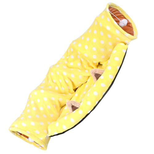 POPETPOP Kanal für Katzennester katzenbett katzentunnel cat Toy katzenliege katzenversteck Hasenhöhle Guck-Guck Wurf Kaninchentunnel für Zimmerkaninchen Katzenrohr Flanell Yellow POPETPOP Kanal für Katzennester katzenbett katzentunnel cat Toy katzenliege katzenversteck Hasenhöhle Guck-Guck Wurf Kaninchentunnel für Zimmerkaninchen Katzenrohr Flanell Yellow von POPETPOP