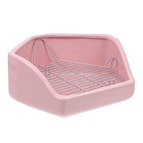 POPETPOP Kaninchentoilette Haustier- Toilettenschalenbox Kaninchenstreu Toilette Pet Toilettentopf Trainer Hasenklo Töpfchen Für Kleintiere Häschen Toilette Keramik Großes Haustier Ecke von POPETPOP