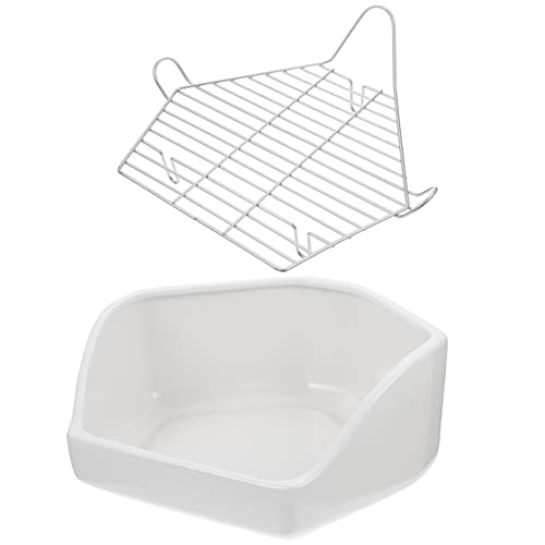 POPETPOP Toilette Fünfeckig Für Stabilität Haustier-trainingshilfe Katzentoilette Töpfchen Geeignet Für Kaninchen Meerschweinchen Hamster Kleintiere Leicht Zu Reinigen Und Zu Pflegen von POPETPOP
