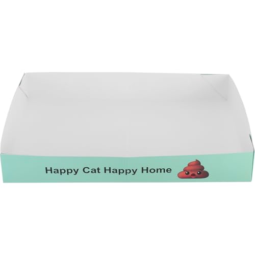 POPETPOP Kasten Katzentoilette Kätzchentoilette Katzenstreu Katzenboxen Offenes Töpfchen Für Kätzchen Mülleimer Haustiertoilette Papier Light Green von POPETPOP