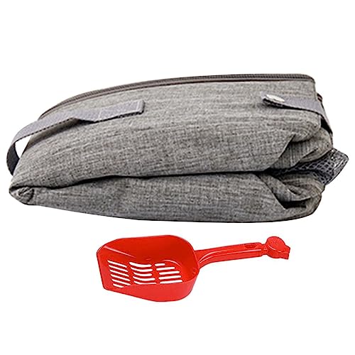 POPETPOP Kasten Zusammenklappbare Katzentoilette Katzenfutter Katzentoiletten Katzentunnel Katzentransporter Katzenspielzeug Haustier Post Katzenzubehör Käfig Scoop Oxford-Stoff Light Grey POPETPOP Kasten Zusammenklappbare Katzentoilette Katzenfutter Katzentoiletten Katzentunnel Katzentransporter Katzenspielzeug Haustier Post Katzenzubehör Käfig Scoop Oxford-Stoff Light Grey von POPETPOP