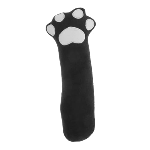 POPETPOP Interaktives Katzen Spielzeug Mit Katzenminze Plüsch Katzenspielzeug Für Kätzchen Kratzspielzeug Und Kauartikel Niedlichem Design Schwarze Katzenpfote von POPETPOP