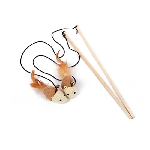 POPETPOP Katzenspielzeug-Set 1 Katzenangel Aus Holz Mit Katzenspielzeug Für Jungen Und Mädchen POPETPOP Katzenspielzeug-Set 1 Katzenangel Aus Holz Mit Katzenspielzeug Für Jungen Und Mädchen von POPETPOP