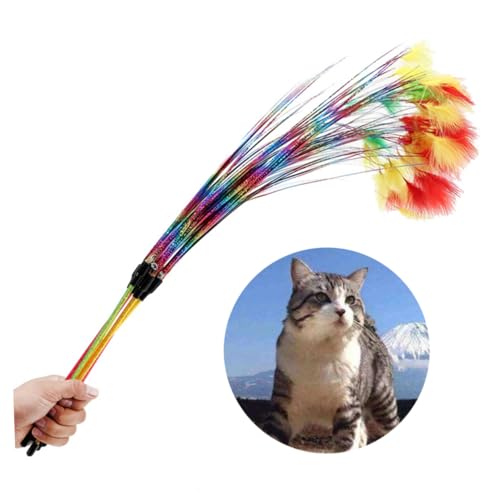 POPETPOP Bunte Katzenangel Mit Und Glöckchen Interaktives Spielzeug Für Katzen Und Kätzchen Fördert Und Natürliche Instinkte Farbe Zufällig POPETPOP Bunte Katzenangel Mit Und Glöckchen Interaktives Spielzeug Für Katzen Und Kätzchen Fördert Und Natürliche Instinkte Farbe Zufällig von POPETPOP